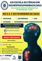 Inscrições abertas para a XIII Escola de Férias em Neuropsicofarmacologia